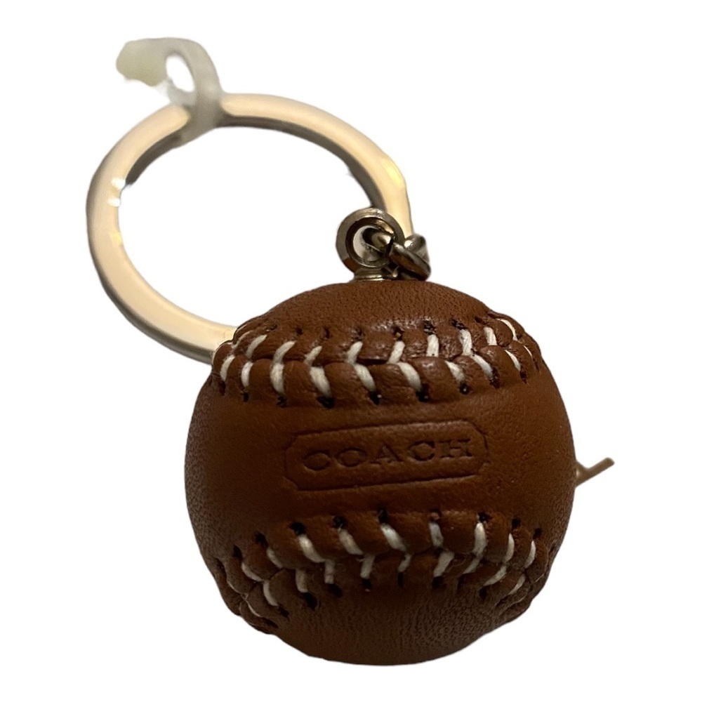 Vintage Coach Leather Baseball Keychain w Original Box and Booklet. NWOT - Picture 5 of 5